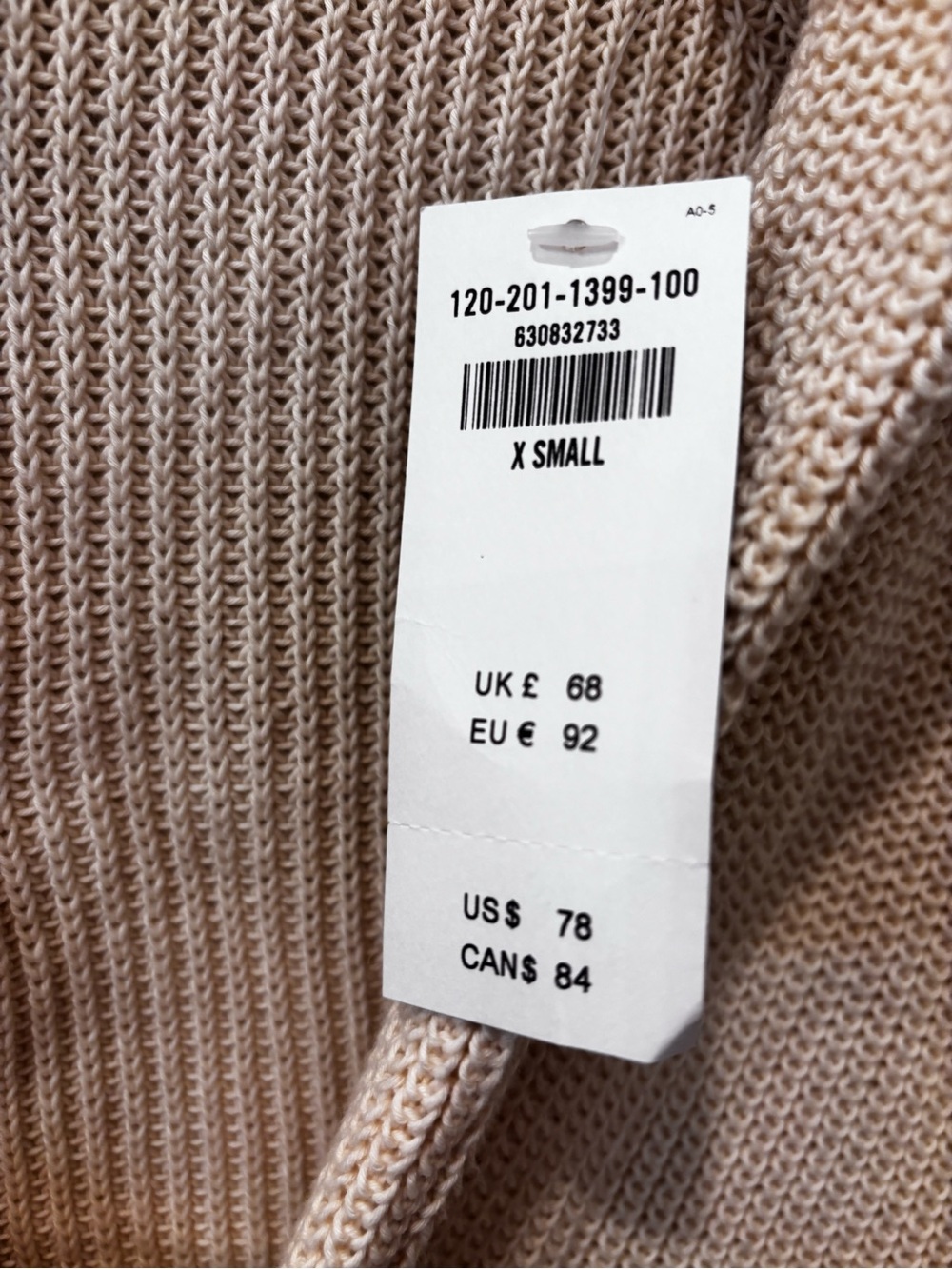 Abercrombie & Fitch Cream Shawl Collar Button Cardigan Sweater - Oversized - Picture 3 of 5